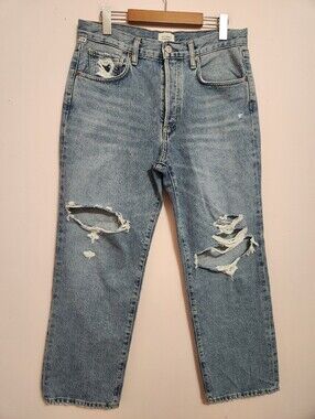 Citizens of Humanity Emery Crop Premium Vintage Distressed Relaxed Straight 28
